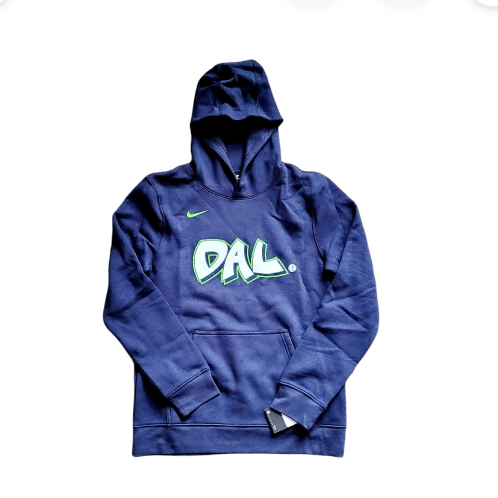 Nike Dallas Mavericks 2019/20 City Edition Club Pullover Hoodie Navy Youth XL